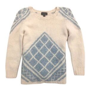 J. CREW Hand Knit Tile Sweater With Cashmere XS